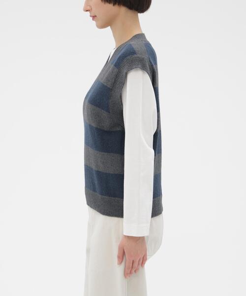 MHL.（エムエイチエル）の「WOOL COTTON KNITWEAR（ニット/セーター・レディース・ホワイト系その他3/グレー系その他3・2）」の13枚目の写真
