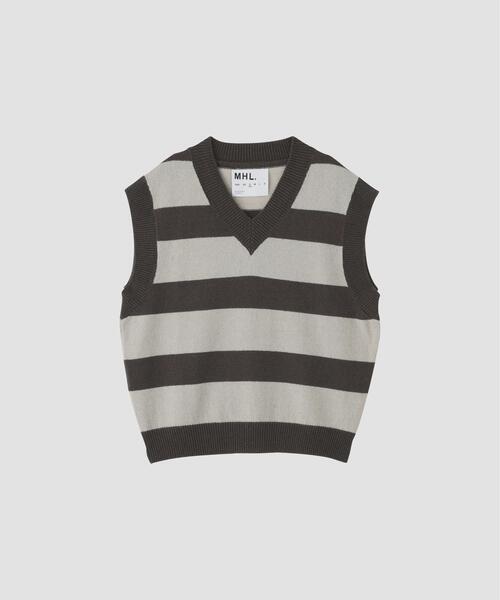 MHL.（エムエイチエル）の「WOOL COTTON KNITWEAR（ニット/セーター・レディース・ホワイト系その他3/グレー系その他3・2）」の18枚目の写真