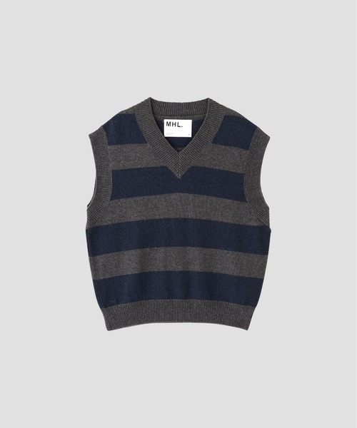 MHL.（エムエイチエル）の「WOOL COTTON KNITWEAR（ニット/セーター・レディース・ホワイト系その他3/グレー系その他3・2）」の10枚目の写真