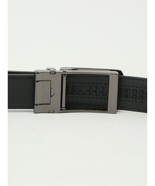 m.f.editorial（エムエフエディトリアル）の「【アジャストフリー 表牛革】m.f.エディトリアル メンズ スムースベルト（ベルト・メンズ・ブラック/ダークウッド・FREE）」の9枚目の写真