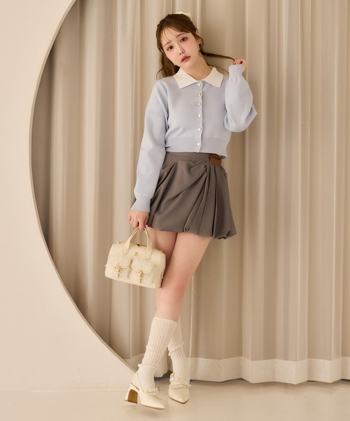 one after another NICE CLAUP（ワンアフターアナザーナイスクラップ）の「【S/Mサイズ展開】リボンミニスカート（スカート・レディース・ベージュ系その他/オフホワイト/ブラック系その他/チャコールグレー・SMALL/MEDIUM）」の14枚目の写真