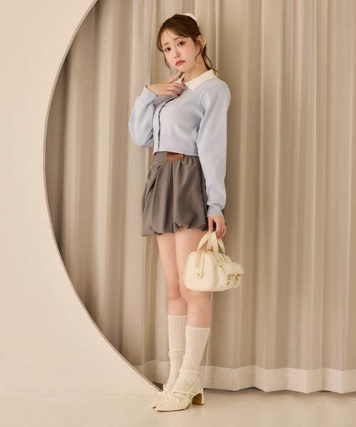 one after another NICE CLAUP（ワンアフターアナザーナイスクラップ）の「【S/Mサイズ展開】リボンミニスカート（スカート・レディース・ベージュ系その他/オフホワイト/ブラック系その他/チャコールグレー・SMALL/MEDIUM）」の18枚目の写真