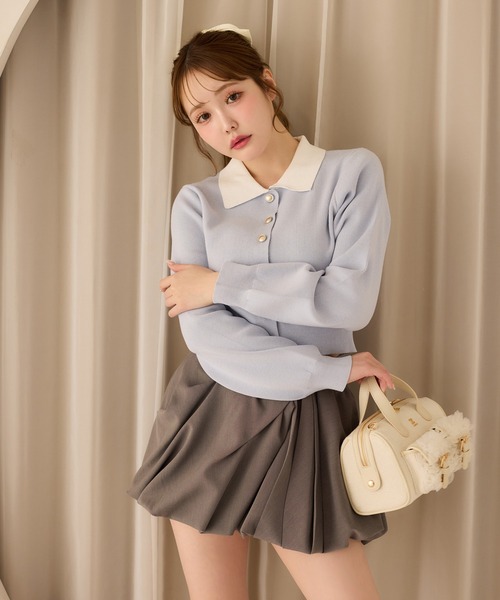 one after another NICE CLAUP（ワンアフターアナザーナイスクラップ）の「【S/Mサイズ展開】リボンミニスカート（スカート・レディース・ベージュ系その他/オフホワイト/ブラック系その他/チャコールグレー・SMALL/MEDIUM）」の20枚目の写真