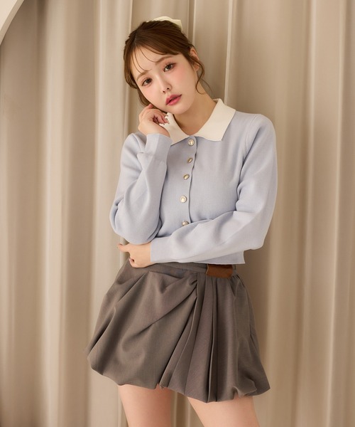 one after another NICE CLAUP（ワンアフターアナザーナイスクラップ）の「【S/Mサイズ展開】リボンミニスカート（スカート・レディース・ベージュ系その他/オフホワイト/ブラック系その他/チャコールグレー・SMALL/MEDIUM）」の21枚目の写真