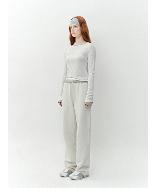 ASURA（アスラ）の「AS BASIC SWEATPANTS (OATMEAL)（スウェットパンツ・レディース・その他・ONE SIZE）」の3枚目の写真