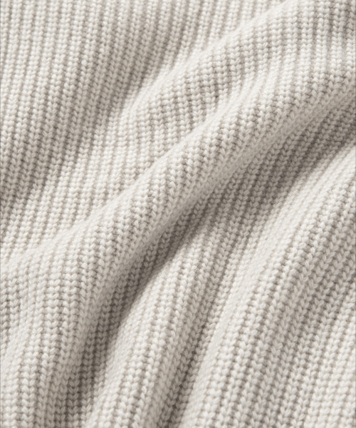 NONBLANK(ノンブランク)の「ルーズフィットジップアップカラーニット_クリームベージュ(ニット/セーター・メンズ・クリーム・M/L/XL)」の7枚目の写真