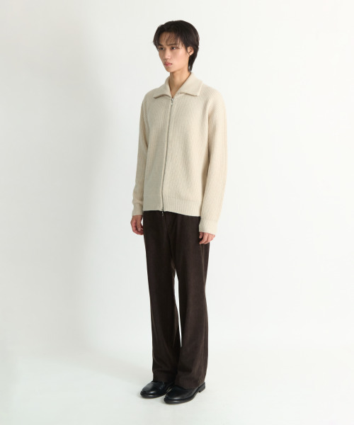 NONBLANK(ノンブランク)の「ルーズフィットジップアップカラーニット_クリームベージュ(ニット/セーター・メンズ・クリーム・M/L/XL)」の10枚目の写真