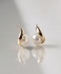anq. | 「anq.」K10・淡水パールツイスト ポストピアス(ピアス（両耳用）)