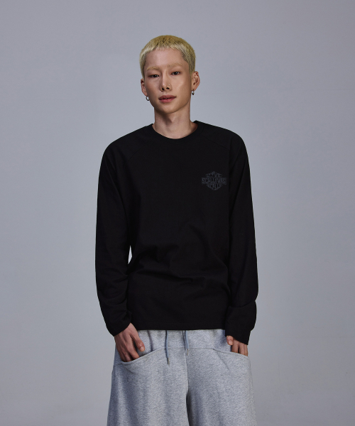 SCALLYWAG（スカリーワグ）の「スケリー ベーシック ラグラン ロングスリーブ[ブラック]（Tシャツ/カットソー・レディース・その他・M/L）」の2枚目の写真