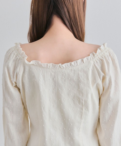 OLIVE des OLIVE（オリーブデオリーブ）の「ドロストジップブラウス（シャツ/ブラウス・レディース・イエロー/オフホワイト/ブラック・FREE）」の16枚目の写真