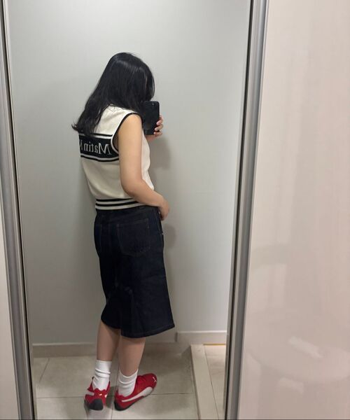 MUSINSA STANDARD WOMAN（ムシンサスタンダードウーマン）の「ウィメンズデニムニレングススカート[ディープインディゴ]（スカート・レディース・その他・LARGE/MEDIUM/SMALL/X-SMALL）」の5枚目の写真