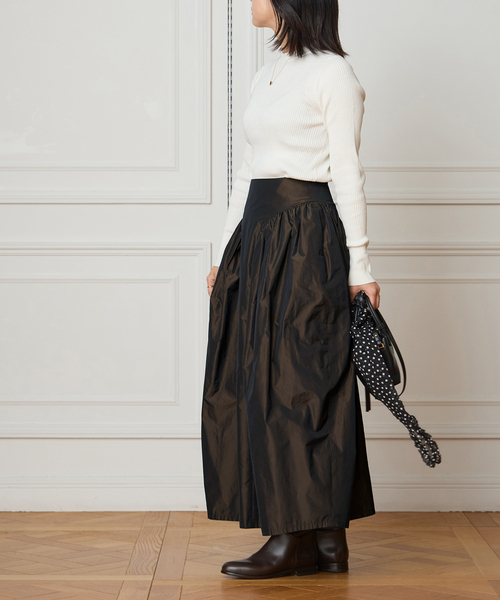 IENA LA BOUCLE（イエナラブークル）の「IENA LA BOUCLE コットンシルクRIBプルオーバー（ニット/セーター・レディース・パープル/バーガンディー/ホワイト・FREE）」の13枚目の写真