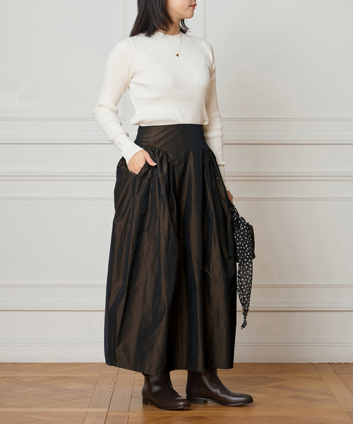 IENA LA BOUCLE（イエナラブークル）の「IENA LA BOUCLE コットンシルクRIBプルオーバー（ニット/セーター・レディース・パープル/バーガンディー/ホワイト・FREE）」の15枚目の写真