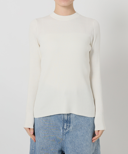 新品未使用 IENA LA BOUCLE ホワイト ニット IENA LA BOUCLE（イエナラブークル） ニット セーター 強撚ウール