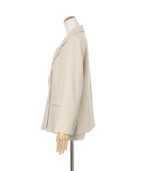 an another angelus（アンアナザーアンジェラス）の「ローズ刺繍衿ダブル釦ジャケット/fint フィント（テーラードジャケット・レディース・ライトベージュ/ブルーグレー・FREE）」の18枚目の写真