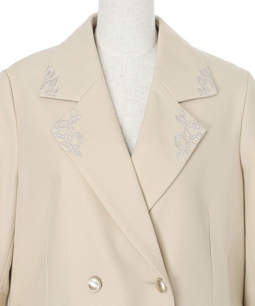 an another angelus（アンアナザーアンジェラス）の「ローズ刺繍衿ダブル釦ジャケット/fint フィント（テーラードジャケット・レディース・ライトベージュ/ブルーグレー・FREE）」の19枚目の写真