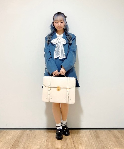 an another angelus(アンアナザーアンジェラス)の「ローズ刺繍衿ダブル釦ジャケット/fint フィント(テーラードジャケット・レディース・ライトベージュ/ブルーグレー・FREE)」の15枚目の写真