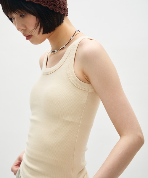 full/fill.(フルフィル)の「amesuri rib tank/アメスリリブタンク(タンクトップ・レディース・ライトグレー/アイボリー/ネイビー/ブラウン・FREE)」の21枚目の写真
