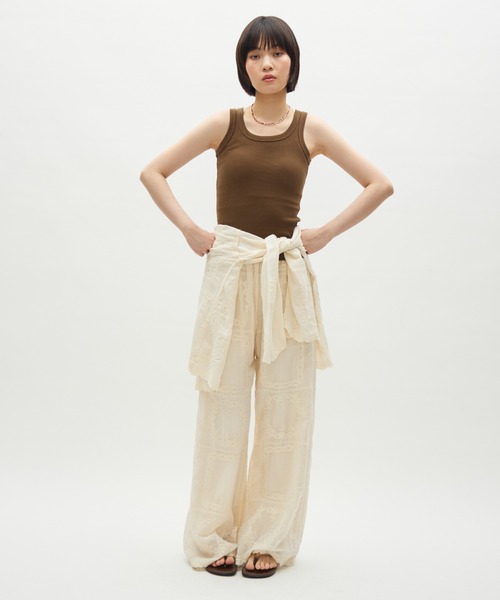 full/fill.(フルフィル)の「amesuri rib tank/アメスリリブタンク(タンクトップ・レディース・ライトグレー/アイボリー/ネイビー/ブラウン・FREE)」の15枚目の写真