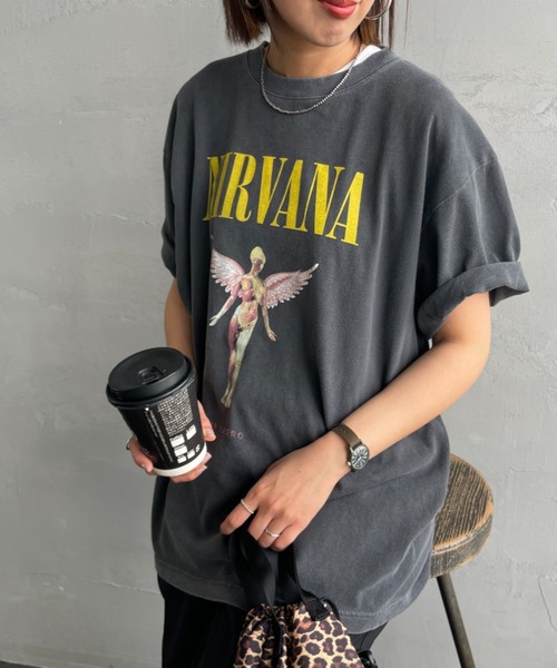 GOOD ROCK SPEED（グッドロックスピード）の「[GOOD ROCK SPEED/グッドロックスピード] 別注 NIRVANA ロックプリントTシャツ(IN UTERO)【追加】（Tシャツ/カットソー・レディース・チャコールグレー・M/L/XL）」の20枚目の写真
