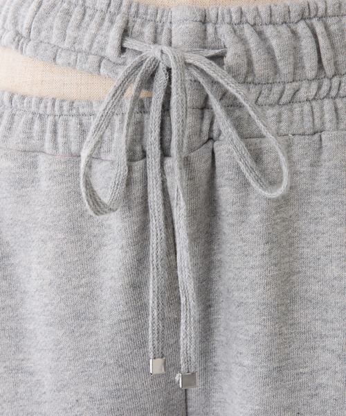 one after another NICE CLAUP（ワンアフターアナザーナイスクラップ）の「サイドカットレースアップスウェットパンツ/SMサイズ【セットアップスウェットあり】（スウェットパンツ・レディース・ブラック/杢グレー/ピンク・SMALL/MEDIUM）」の6枚目の写真