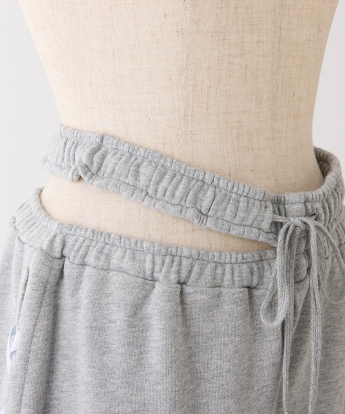 one after another NICE CLAUP（ワンアフターアナザーナイスクラップ）の「サイドカットレースアップスウェットパンツ/SMサイズ【セットアップスウェットあり】（スウェットパンツ・レディース・ブラック/杢グレー/ピンク・SMALL/MEDIUM）」の11枚目の写真