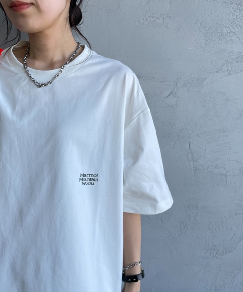 MARMOT（マーモット）の「【WEB先行予約】[Marmot/マーモット] 別注 ドローコード付き バーティカルロゴ バックプリントTシャツ（Tシャツ/カットソー・レディース・ホワイト/ベージュ/ブラック・S/M/L/XL）」の13枚目の写真