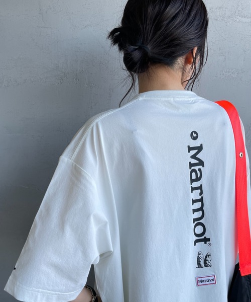 MARMOT（マーモット）の「【WEB先行予約】[Marmot/マーモット] 別注 ドローコード付き バーティカルロゴ バックプリントTシャツ（Tシャツ/カットソー・レディース・ホワイト/ベージュ/ブラック・S/M/L/XL）」の14枚目の写真