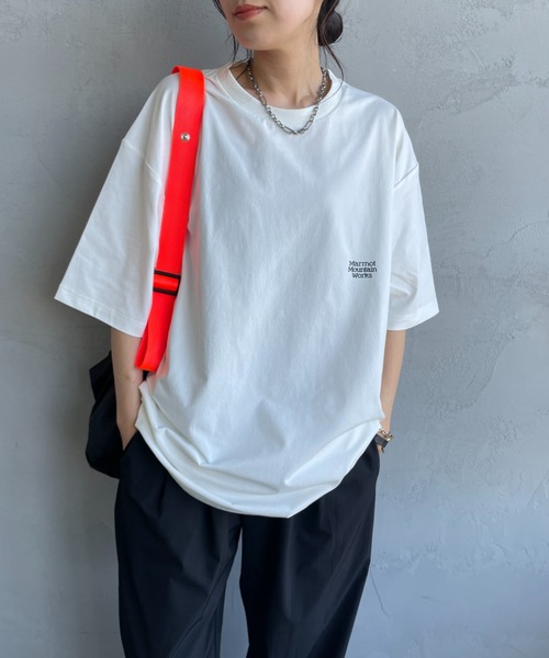 MARMOT（マーモット）の「【WEB先行予約】[Marmot/マーモット] 別注 ドローコード付き バーティカルロゴ バックプリントTシャツ（Tシャツ/カットソー・レディース・ホワイト/ベージュ/ブラック・S/M/L/XL）」の16枚目の写真