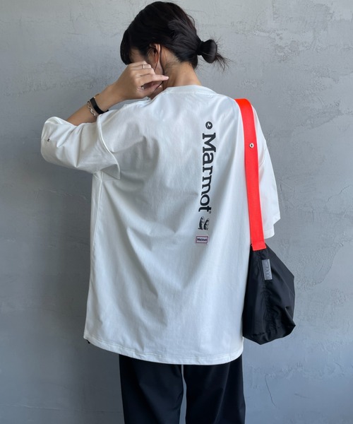 MARMOT（マーモット）の「【WEB先行予約】[Marmot/マーモット] 別注 ドローコード付き バーティカルロゴ バックプリントTシャツ（Tシャツ/カットソー・レディース・ホワイト/ベージュ/ブラック・S/M/L/XL）」の18枚目の写真