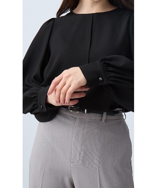 AOYAMA(アオヤマ)の「ボリュームスリーブブラウス|通勤&オフィス&入卒&セレモニー&オケージョン|(シャツ/ブラウス・レディース・ブラック/ホワイト・S/M/L)」の15枚目の写真