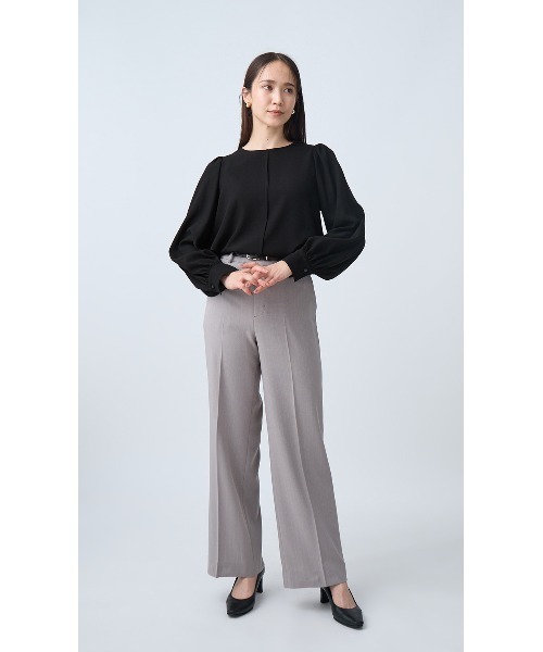 AOYAMA(アオヤマ)の「ボリュームスリーブブラウス|通勤&オフィス&入卒&セレモニー&オケージョン|(シャツ/ブラウス・レディース・ブラック/ホワイト・S/M/L)」の14枚目の写真