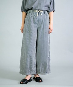 OMNIGOD womens / オムニゴッド] ヒッコリーデニム PWイージーパンツ