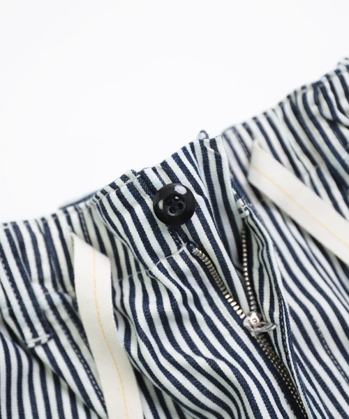 OMNIGOD womens / オムニゴッド] ヒッコリーデニム パラシュート