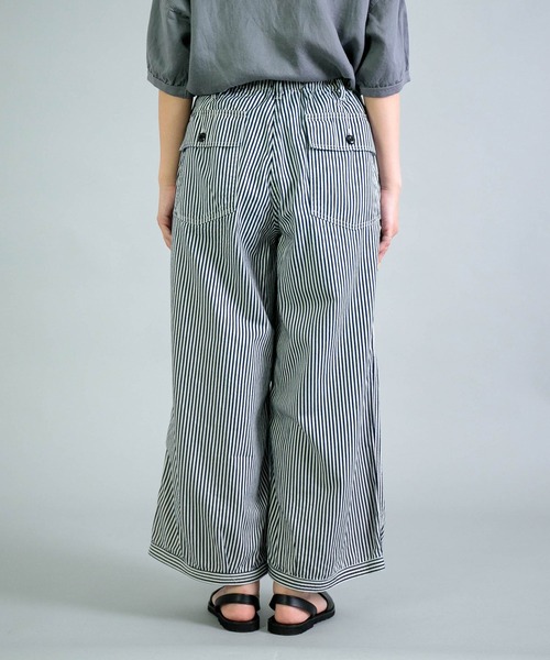 OMNIGOD womens / オムニゴッド] ヒッコリーデニム パラシュート