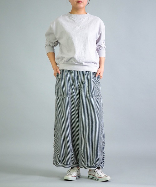 OMNIGOD womens / オムニゴッド] ヒッコリーデニム パラシュート