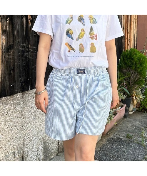 Flugge(フラッジー)の「ストライプショートパンツ(その他パンツ・レディース・ブルー/ミント・FREE)」の2枚目の写真