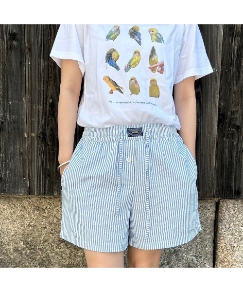 Flugge(フラッジー)の「ストライプショートパンツ(その他パンツ・レディース・ブルー/ミント・FREE)」の10枚目の写真