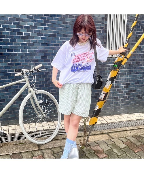 Flugge(フラッジー)の「ストライプショートパンツ(その他パンツ・レディース・ブルー/ミント・FREE)」の14枚目の写真