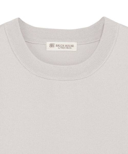 TOKYO SHIRTS（トウキョウシャツ）の「ミラノリブ Ｄカンベルト付 ニットベスト（ベスト・レディース・ライトグレー/オフホワイト・M/L）」の5枚目の写真