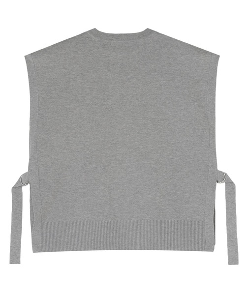 TOKYO SHIRTS（トウキョウシャツ）の「ミラノリブ Ｄカンベルト付 ニットベスト（ベスト・レディース・ライトグレー/オフホワイト・M/L）」の10枚目の写真