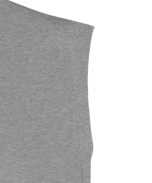TOKYO SHIRTS（トウキョウシャツ）の「ミラノリブ Ｄカンベルト付 ニットベスト（ベスト・レディース・ライトグレー/オフホワイト・M/L）」の12枚目の写真