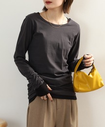 フェイクレイヤードロングTシャツ