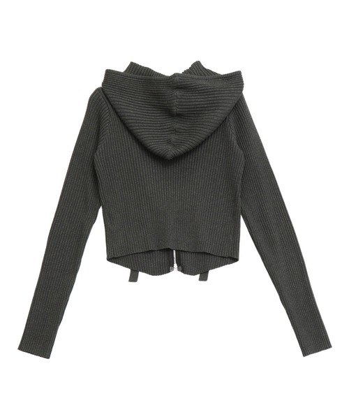 ANAP(アナップ)の「リブニットフラップポケット ダブルジップ トップス(ニット/セーター・レディース・ブルー/ダークグレー/ライトグレー・F)」の16枚目の写真