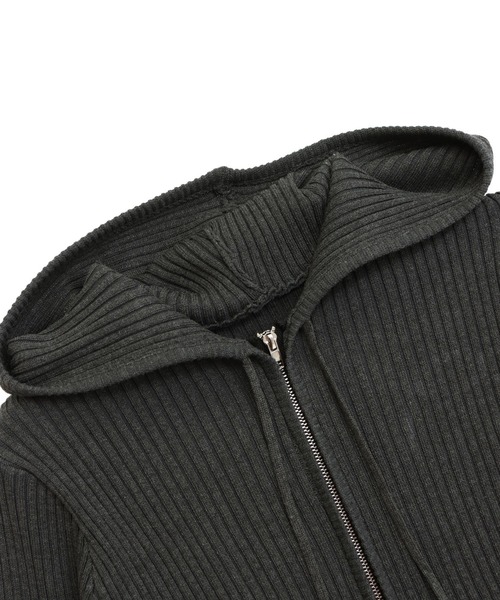 ANAP(アナップ)の「リブニットフラップポケット ダブルジップ トップス(ニット/セーター・レディース・ブルー/ダークグレー/ライトグレー・F)」の17枚目の写真