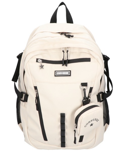 CONVERSE(コンバース)の「【CONVERSE/コンバース】RUBBER PATCH BACKPACK / バックパック(バックパック/リュック・レディース・シルバー/アイボリー/ブラック/ベージュ・FREE)」の2枚目の写真
