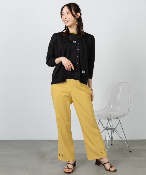 STUDIO PICONE(スタジオピッコーネ)の「和紙コットン混シアーカーディガン(カーディガン/ボレロ・レディース・ブルー/ブラック/レッド/ホワイト・M/L)」の7枚目の写真