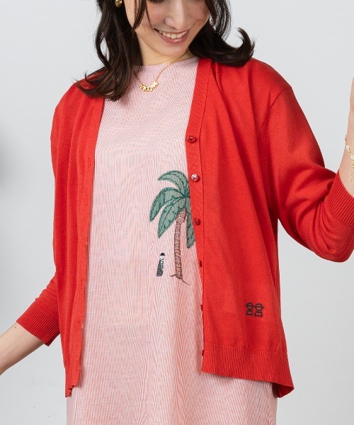 STUDIO PICONE(スタジオピッコーネ)の「和紙コットン混シアーカーディガン(カーディガン/ボレロ・レディース・ブルー/ブラック/レッド/ホワイト・M/L)」の10枚目の写真