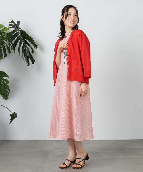 STUDIO PICONE(スタジオピッコーネ)の「和紙コットン混シアーカーディガン(カーディガン/ボレロ・レディース・ブルー/ブラック/レッド/ホワイト・M/L)」の11枚目の写真