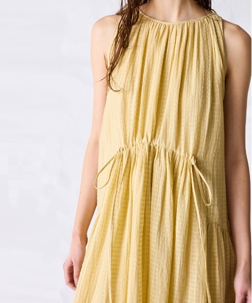 WALANCE（ワランス）の「natural dye Sheer Cotton Check gather dress（ワンピース・レディース・グリーン/イエロー/レッド系その他・FREE）」の5枚目の写真